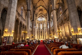Interior view of Barcelona Cathedral