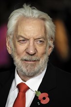 Donald Sutherland attends the World Premiere of The Hunger Games: Mockingjay Part 1 on 10.11.2014 at ODEON Leicester Square