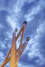Porscheplatz with sculpture Inspiration 911 by artist Gerry Judah