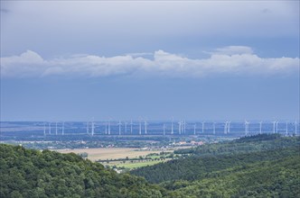 Wind farm in the Harz Mountains near Falkenstein