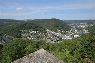 View from the Concordia Tower of the Lahn Valley and Landscape with Townscape