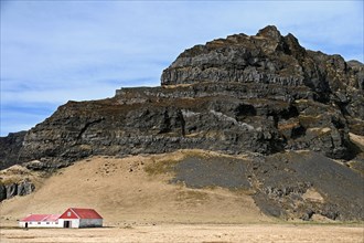 Lonely farm on Ring Road No. 1 in the south of Iceland