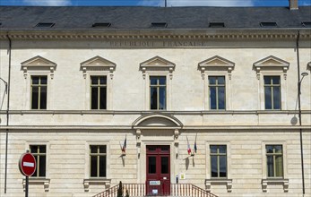 Nevers. Facade of the City hall. Nievre department. Bourgogne Franche Comte. France