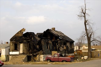 Destroyed house St. Louis Missouri USA