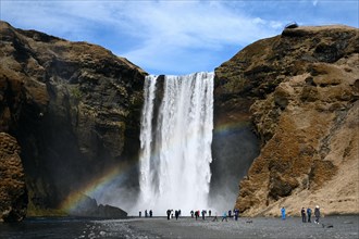 Skogafoss Waterfall on the South Coast of Iceland
