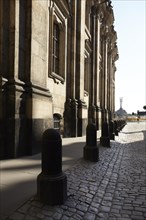 Alley with cobblestones in Dresden