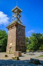 Kongeminde lookout tower on Ritterknecht in the Almindingen forest area on the island of Bornholm