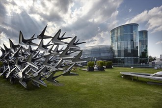 Sculpture The Swarm in front of Hangar 7