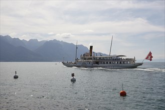 The historic paddle steamer Montreux