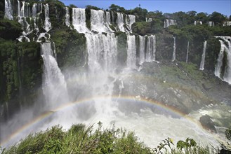 Rainbow in front of the Iguazu Falls