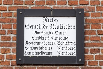 Sign that had to be put up after the German-Danish War in 1864