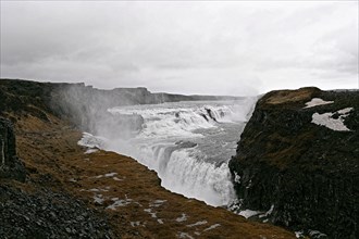 Gullfoss Waterfall in the South of Iceland