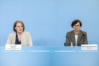 Federal Minister for Family Affairs Lisa Paus Administrative agreement on the all-day expansion investment programme with Federal Minister of Education Bettina Stark-Watzinger in Berlin