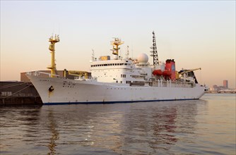 Oceanographic research vessel RV Mirai at Yokohama Port Kanagawa Japan Asia