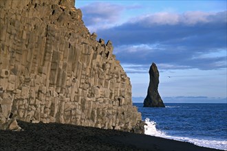 Reynisfjara Black Sand Beach on the South Coast of Iceland