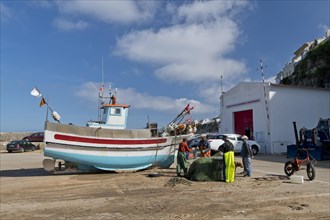 Fishing boat in the harbour of Ericeira