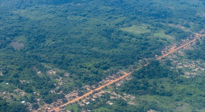 Aerial of the Congo river