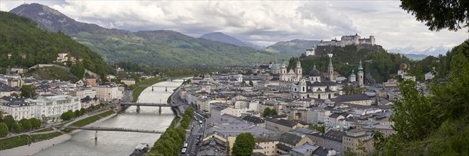 View of the Old Town and Hohensalzburg Fortress