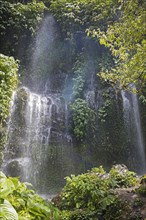 Benang Kelambu Waterfall in tropical forest near the village Aik Berik