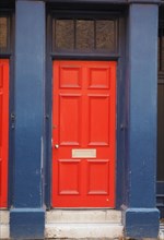 Red traditional british door