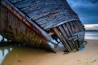 Magouer ship cemetery on the river Etel