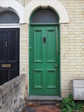 Traditional british door in green