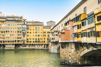 Side view of the Ponte Vecchio in Florence