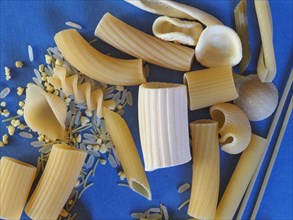 Traditional Italian pasta with copy space