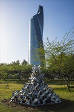 Al Hamra tower and the Al Shaheed Park