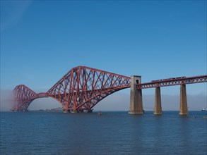 Forth Bridge over Firth of Forth in Edinburgh