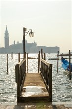 View from the piazzetta onto a jetty and the monastery island of San Giorgio Maggiore