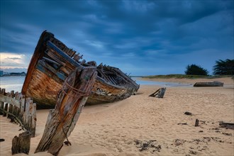 Magouer ship cemetery on the river Etel