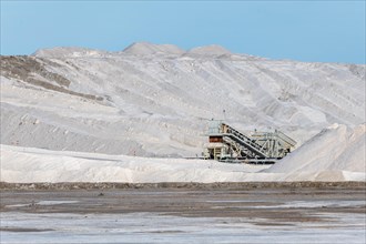 Salt farm in the village of Salin de Giraud near the mouth of the Grand Rhone. Regional nature park Park