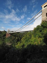 Clifton Suspension Bridge spanning the Avon Gorge and River Avon designed by Brunel and completed in 1864 in Bristol