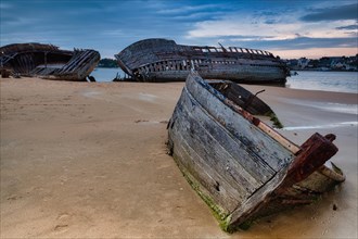 Magouer ship cemetery on the river Etel