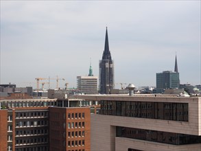 Hamburg skyline view with Michel