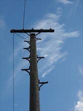 Vintage telegraph pole