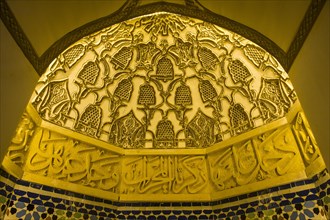 Golden niche inside the Grand mosque