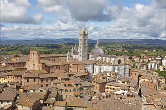 View of the roofs of Siena