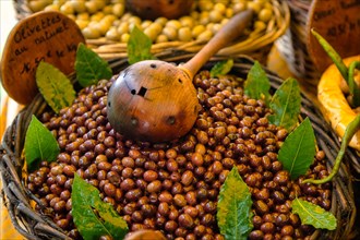 Olives at the market of L'Isle-sur-la-Sorgue