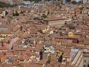 Aerial view of the city of Bologna