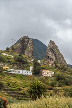 Beautiful landscape in the village of Hermigua in the north of La Gomera