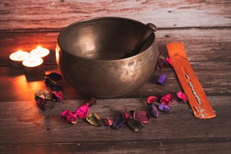Tibetan bowl with incense