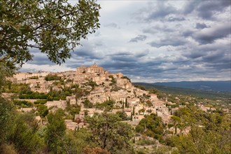 The village of Gordes in the Vaucluse department in the Provence-Alpes-Cote d'Azur region