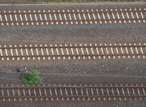 Aerial view of railway