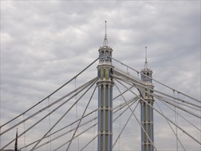 Albert Bridge over river Thames in London