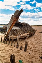 Magouer ship cemetery on the river Etel