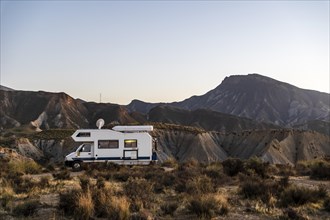 Camper van in The Tabernas Desert