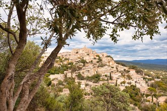 The village of Gordes in the Vaucluse department in the Provence-Alpes-Cote d'Azur region