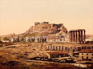Athens. The Acropolis with the Temple of Jupiter
